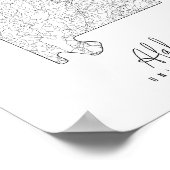 Alabama Minimal Street Map Poster (Ecke)