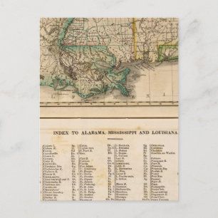 Alabama, Mississippi, Louisiana Postkarte