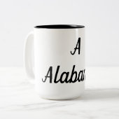 Alabama Monogram Zweifarbige Tasse (Vorderseite Links)
