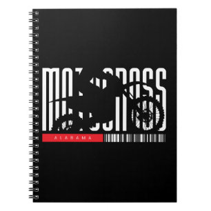 Alabama Motocross Motorrad-Silhouette Notizblock