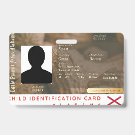 Alabama- My Little Peanut Child ID Ausweis