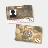 Alabama- My Little Peanut Child ID Ausweis (Front & Back)