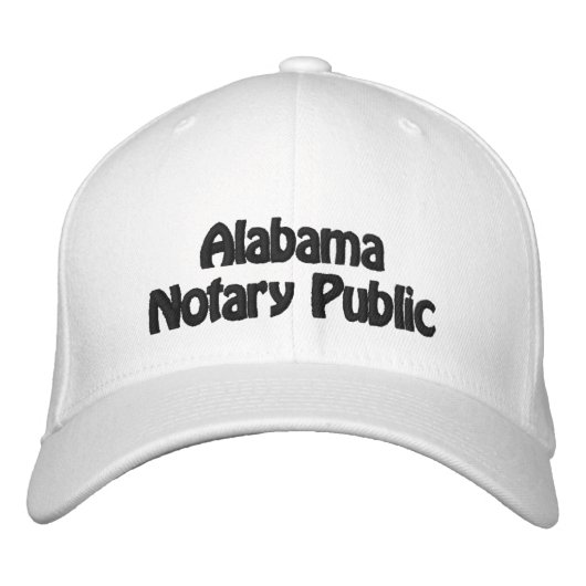 Alabama Notary Public Embroided Baseball Cap Bestickte Baseballkappe (Vorderseite)