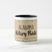 Alabama Notary Public Scroll Feather Quill Tasse (Zentrum)