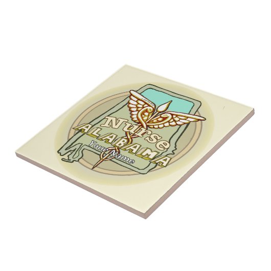 Alabama Nurse Caduceus Fliese (Seite)