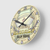 Alabama Nurse Runde Wanduhr (Winkel)