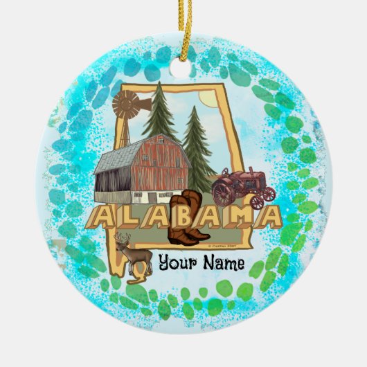 Alabama-Ornament Keramik Ornament (Vorne)