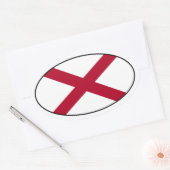 Alabama Oval Flag Sticker (Umschlag)