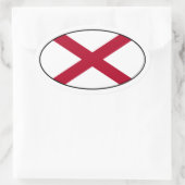 Alabama Oval Flag Sticker (Tasche)