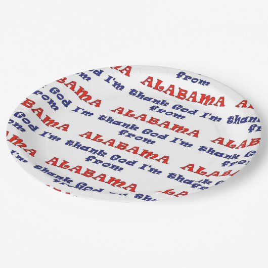 Alabama Pappteller (Schrägansicht)