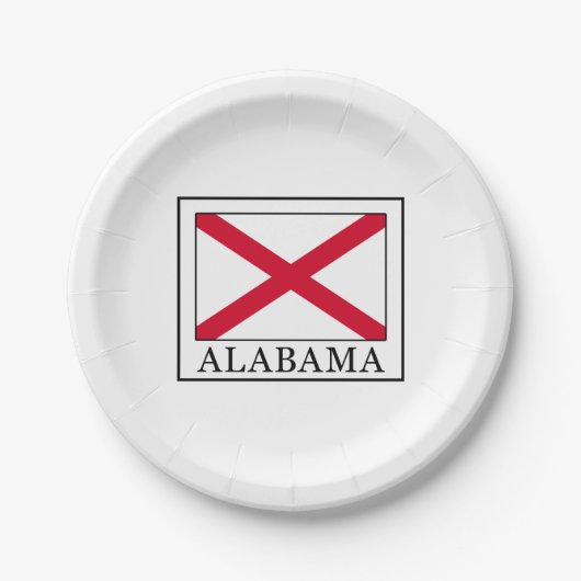Alabama Pappteller (Vorderseite)
