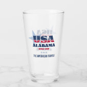 Alabama Patriotic Pride Personalisiert Glas (Rückseite)