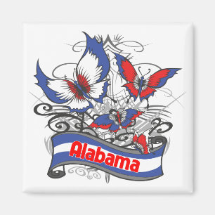 Alabama Patriotismus Butterfly Magnet