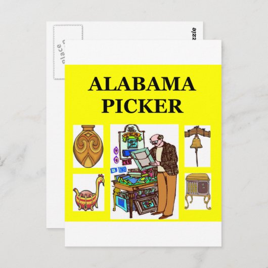 ALABAMA Picker Postkarte (Vorne/Hinten)