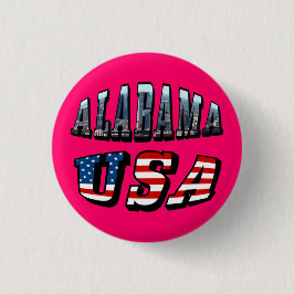 Alabama Picture und USA Flag Schriftart Button