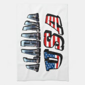 Alabama Picture und USA Flag Schriftart Handtuch (Vertikal)