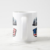 Alabama Picture und USA Flag Schriftart Jumbo-Tasse (Rückseite)