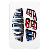 Alabama Picture und USA Flag Schriftart Magnet (Vertikal)