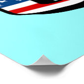 Alabama Picture und USA Flag Schriftart Poster (Ecke)