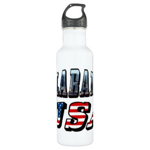 Alabama Picture und USA Flag Schriftart Trinkflasche