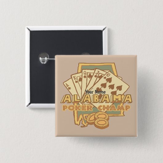 Alabama Poker Button (Vorne & Hinten)