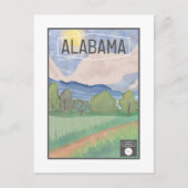 Alabama Postcard - Aquarellfarbendesign Postkarte (Vorderseite)