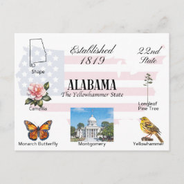 Alabama Postcard | Staat und Sehenswürdigkeiten Postkarte