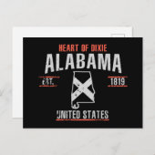 Alabama Postkarte (Vorne/Hinten)