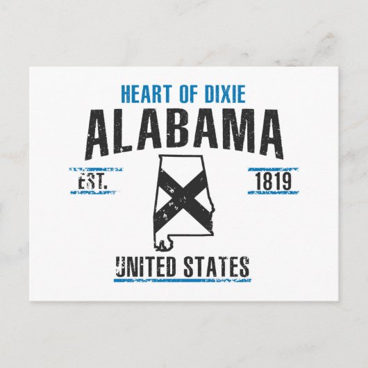 Alabama Postkarte (Vorderseite)