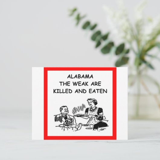 ALABAMA POSTKARTE (Stehend Vorderseite)