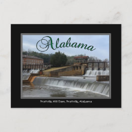 Alabama Prattville Mill Dam Post Card Postkarte