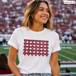 Alabama Pride Marone-Rotes Herz-Geschenk T-Shirt