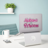 Alabama Princess Aufkleber (Laptop auf Schreibtisch)