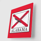 Alabama Quadratische Wanduhr (Winkel)