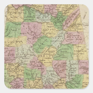 Alabama Quadratischer Aufkleber