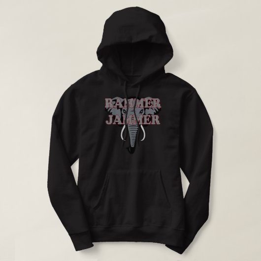 Alabama Rammer Jammer Hahnentrittmuster Elephant T Hoodie (Design vorne)