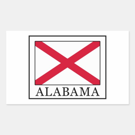 Alabama Rechteckiger Aufkleber (Vorderseite)