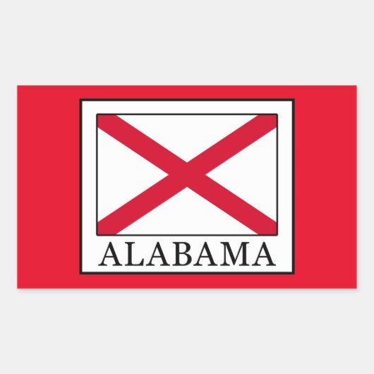 Alabama Rechteckiger Aufkleber (Vorderseite)