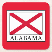 Alabama Rechteckiger Pappuntersetzer (Vorderseite)
