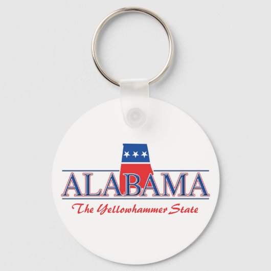 Alabama Red White & Blue Schlüsselanhänger (Vorderseite)