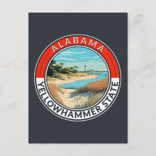 Alabama Reise Kunst Abzeichen Postkarte