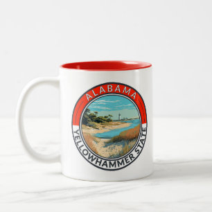 Alabama Reise Kunst Abzeichen Zweifarbige Tasse