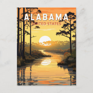 Alabama Reise Kunst Vintage Postkarte