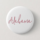 Alabama Reiseandenken Geschenk Button (Vorderseite)