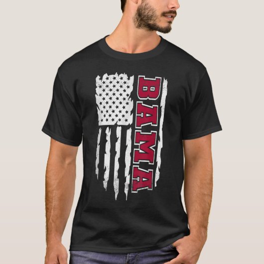 Alabama Retro abgenutzt State Pride T-Shirt (Vorderseite)