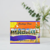 Alabama Retro Greeting Postkarte (Stehend Vorderseite)