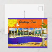 Alabama Retro Greeting Postkarte (Vorne/Hinten)