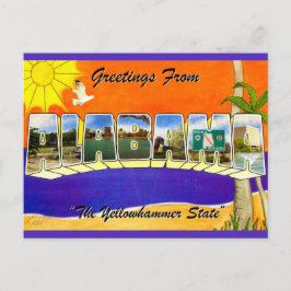 Alabama Retro Gruß Postkarte