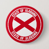 Alabama Round Emblem Button (Vorderseite)