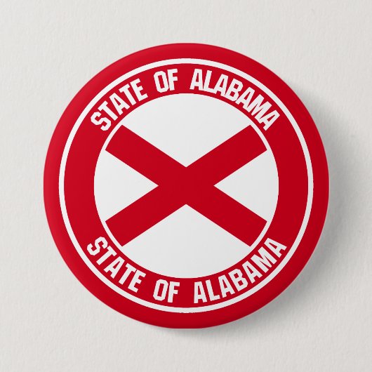 Alabama Round Emblem Button (Vorderseite)